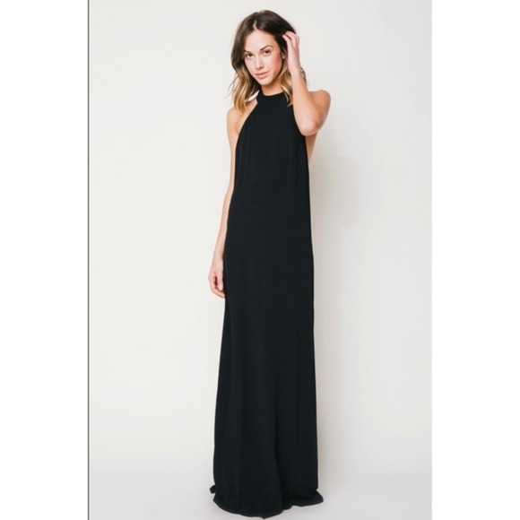 Flynn Skye Black Tyra Maxi Dress Backless Sleeveless Evening Party Gown SZ Small - Picture 2 of 10